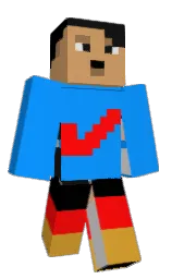 azure radiance and black Minecraft skin — Classic model — first worn by nxxuz