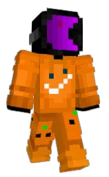 black and west side Minecraft skin — Classic model — first worn by pacmanadam