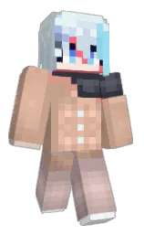 tuna and tropical blue Minecraft skin — Classic model