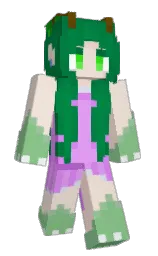 pot pourri and fun green Minecraft skin — Slim model — first worn by Wolfiehana