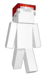 white and atomic tangerine Minecraft skin — Classic model