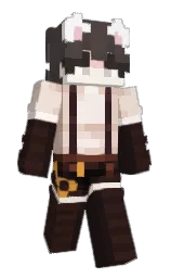 Gl1tchedFoxy's Minecraft skin wearing the Migrator cape