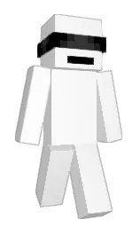 white and black Minecraft skin — Slim model