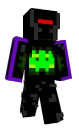 black and purple Minecraft skin — Classic model