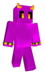 magenta / fuchsia and violet eggplant Minecraft skin — Classic model — first worn by Lune_ARB