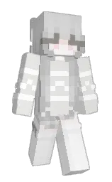 mercury and white Minecraft skin — Slim model