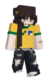 cocoa brown and saffron Minecraft skin — Slim model — first worn by Hoshiake