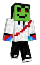 white and black Minecraft skin — Classic model — first worn by Nemet_