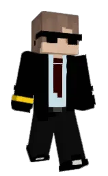 black and cod gray Minecraft skin — Slim model — first worn by baroet