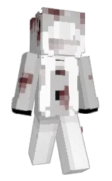 silver and white Minecraft skin — Slim model — first worn by Ghouliness