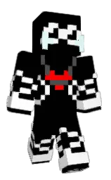 black and white Minecraft skin — Classic model