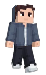 SoundsDotZip's Minecraft skin wearing the Mojang Office cape