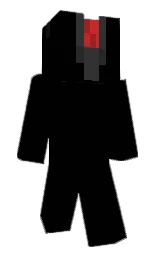 black and persian red Minecraft skin — Slim model — first worn by JustTransGirl