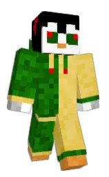 white and black Minecraft skin — Classic model