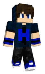 midnight and cod gray Minecraft skin — Classic model — first worn by Bolollo13