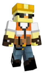 black and alabaster Minecraft skin — Classic model — first worn by ElPollitoGamer