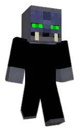 black and mid gray Minecraft skin — Classic model — first worn by LilMickeyMCD