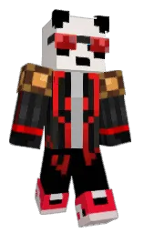 dawn pink and black Minecraft skin — Classic model — first worn by NinjA_Panda42