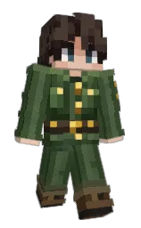 willow3006's Minecraft skin wearing the Purple Heart cape
