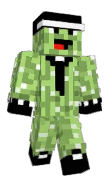 black and chelsea cucumber Minecraft skin — Classic model — first worn by LordBambus