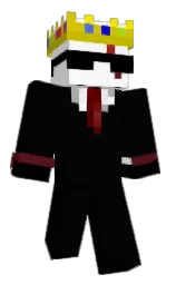 black and white Minecraft skin — Slim model — first worn by kaktus17