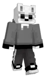 dove gray and black Minecraft skin — Classic model