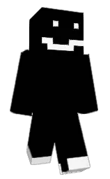 black and white Minecraft skin — Classic model — first worn by Guitop2013