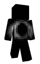 black and cod gray Minecraft skin — Slim model