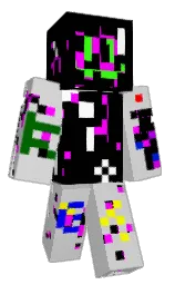 black and magenta / fuchsia Minecraft skin — Classic model — first worn by SlashNinja1