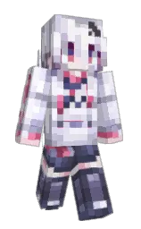 titan white and blue haze Minecraft skin — Slim model — first worn by SEMIS_AN