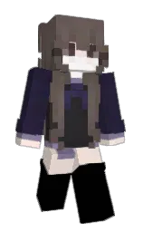 black and steel gray Minecraft skin — Slim model