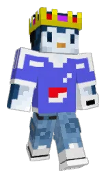 royal blue and athens gray Minecraft skin — Classic model