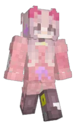 shocking and cavern pink Minecraft skin — Classic model — first worn by Patabulle