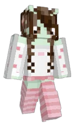 alabaster and peppermint Minecraft skin — Slim model