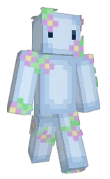 spindle and tropical blue Minecraft skin — Classic model