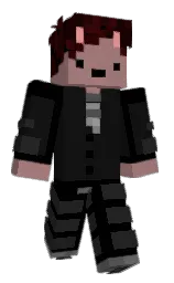 black and cod gray Minecraft skin — Classic model — first worn by DarknessCAKE