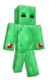 pastel green and emerald Minecraft skin — Classic model — first worn by xMonka_