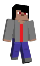white and gray Minecraft skin — Classic model