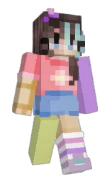 black and lavender Minecraft skin — Slim model