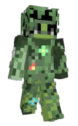 glade green and black Minecraft skin — Slim model — first worn by Bidrose