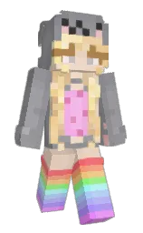 Ra1nbow24's Minecraft skin wearing the Aurora cape