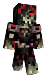 black and cod gray Minecraft skin — Classic model — first worn by Reaper_73