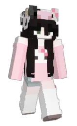 white and pig pink Minecraft skin — Slim model — first worn by J4vivii_