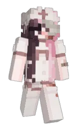 dawn pink and bizarre Minecraft skin — Slim model — first worn by babybalenciaga
