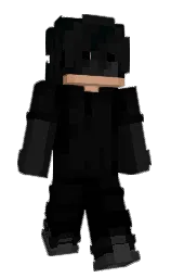 black and cod gray Minecraft skin — Slim model