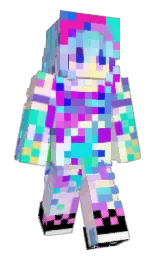 black and rice cake Minecraft skin — Classic model — first worn by Amisiunia