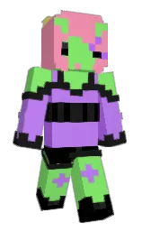 black and persian pink Minecraft skin — Slim model