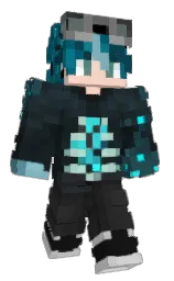 bunker and blue stone Minecraft skin — Classic model — first worn by DeyuXD