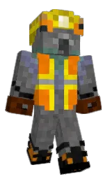 black and dove gray Minecraft skin — Classic model — first worn by cerephic