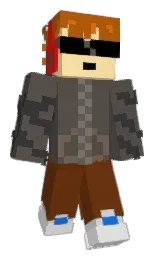 fuscous gray and cafe royale Minecraft skin — Classic model — first worn by Glitchking42310